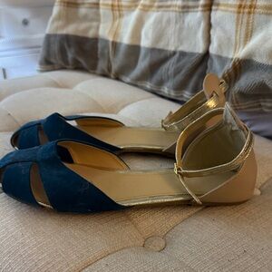 Amazon Blue and Gold Women's Flats